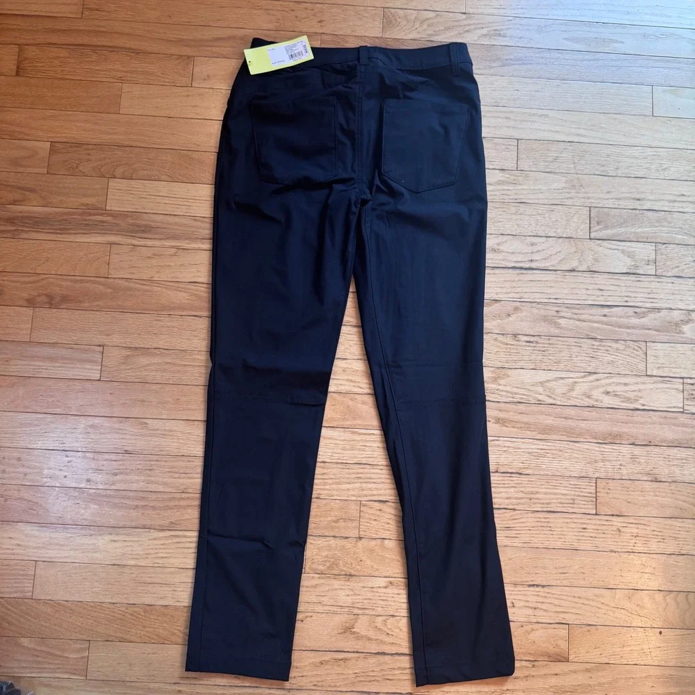 All In Motion Mens 360 Lifestyle Slim Fit 5-Pocket Pants Black 30x32 UPF 50+